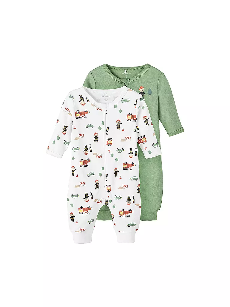 NAME IT | Baby Schlafoverall 2er Pkg | weiss