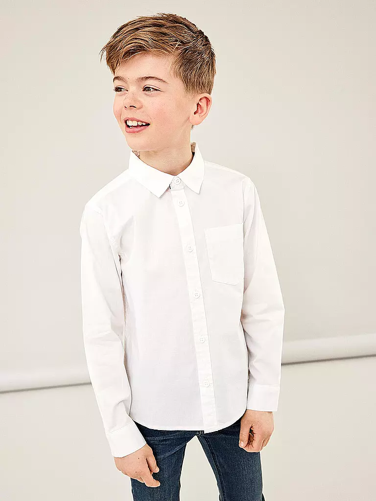 NAME IT | Jungen Hemd Regular Fit | weiss