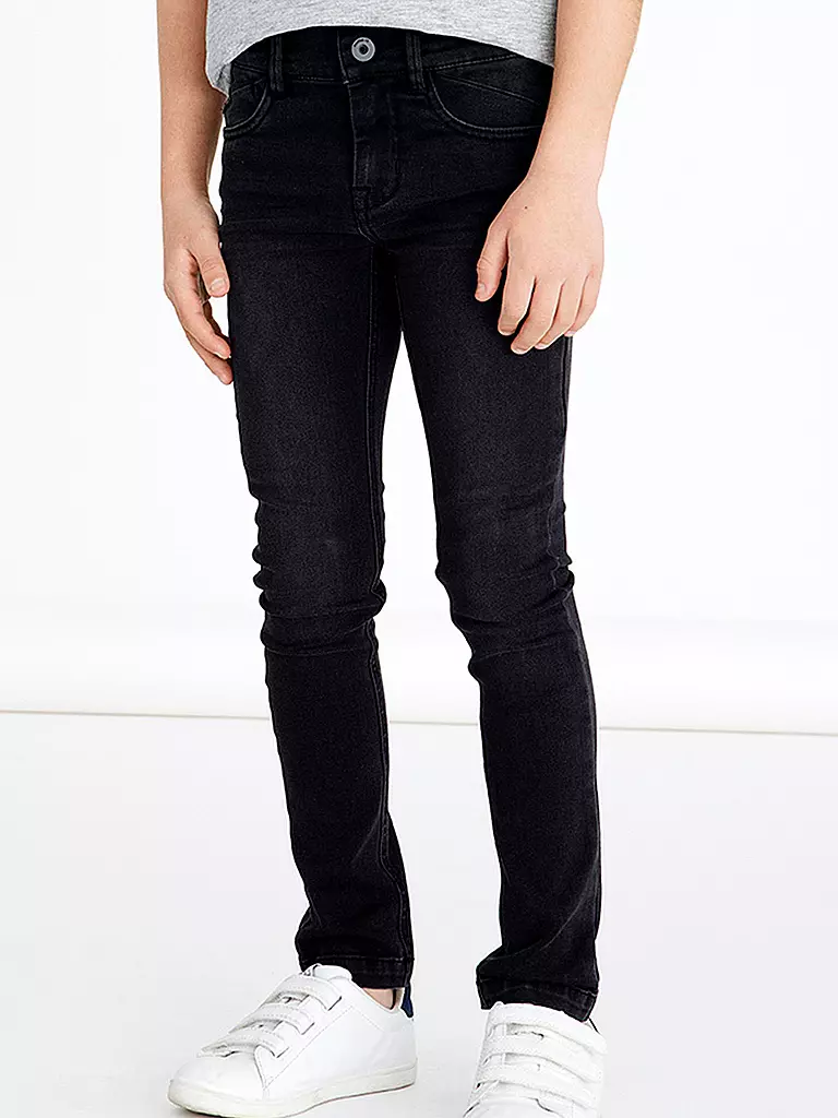 NAME IT | Jungen Jeans Skinny Fit NKMPETE  | schwarz