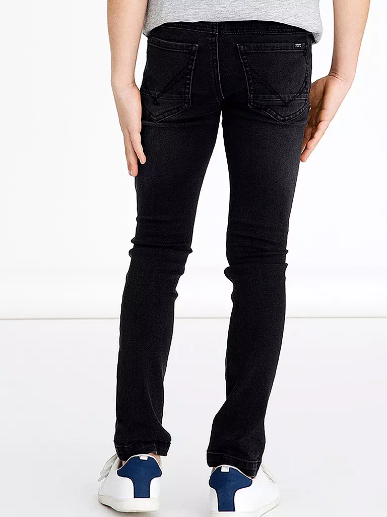 NAME IT | Jungen Jeans Skinny Fit NKMPETE  | schwarz