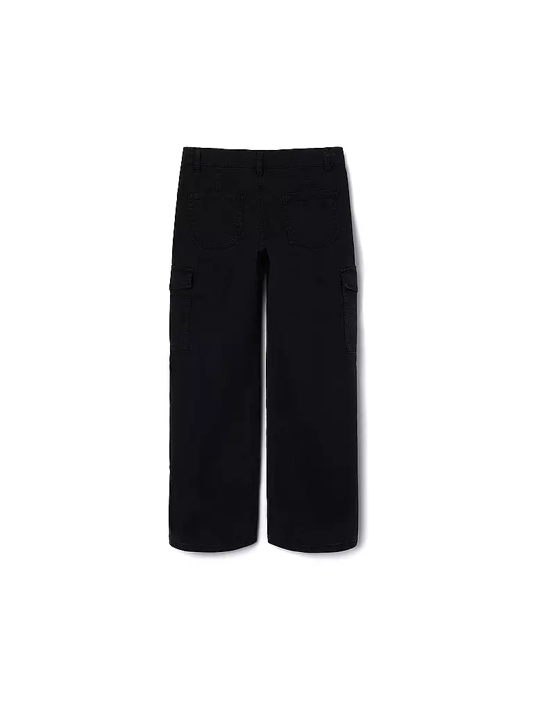 NAME IT Mädchen Cargohose NKFROSE schwarz | Weite Hosen