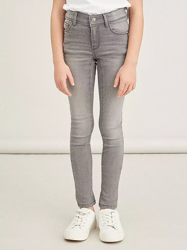 NAME IT | Mädchen Jeans Skinny Fit NKFPOLLY  | hellgrau