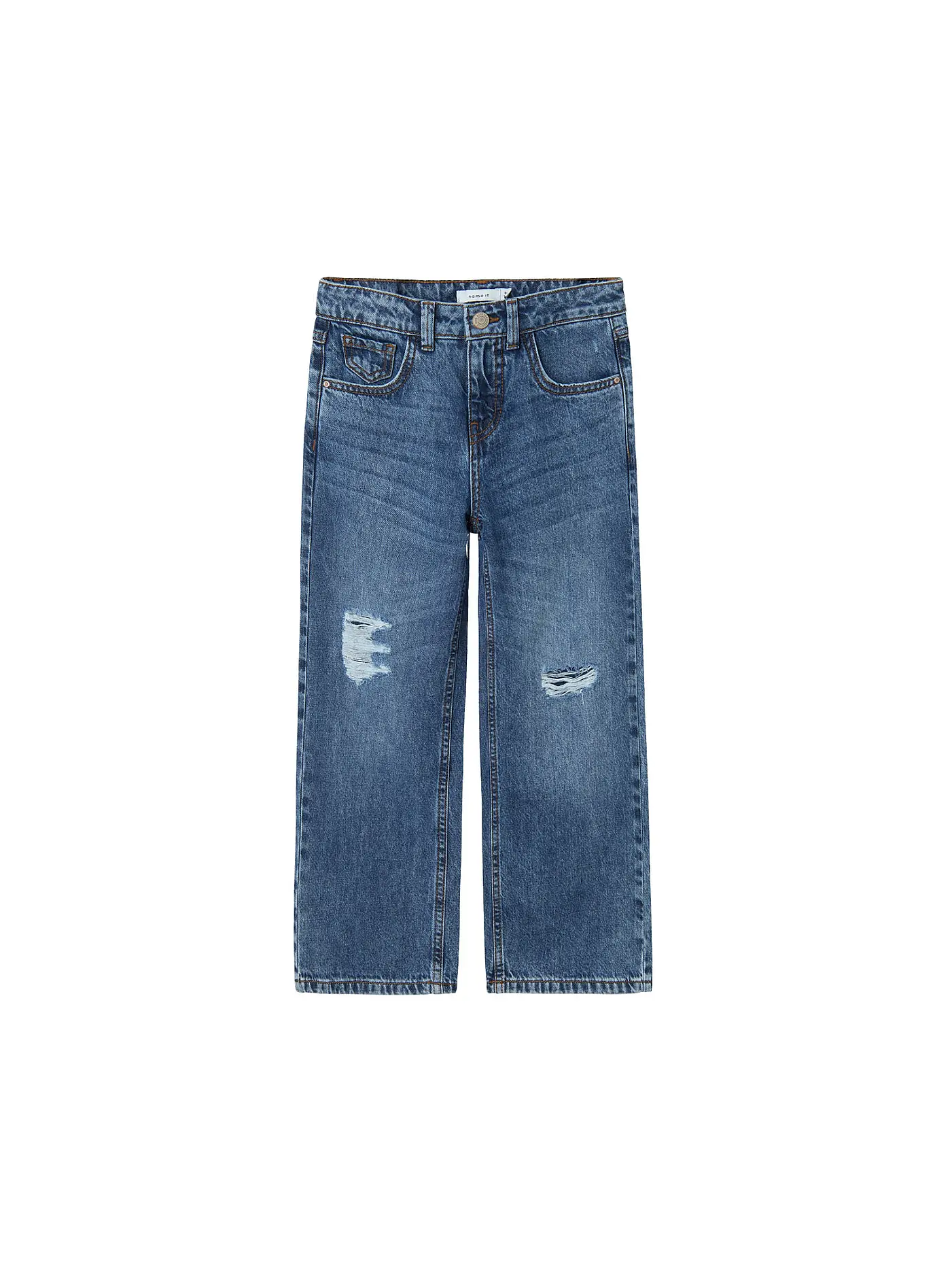 NAME IT | Mädchen Highwaist Jeans Wide Leg NKFROSE  | dunkelblau