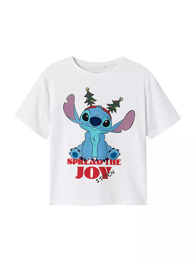 NAME IT | Mädchen T-Shirt NKFAKKA STITCH | weiss