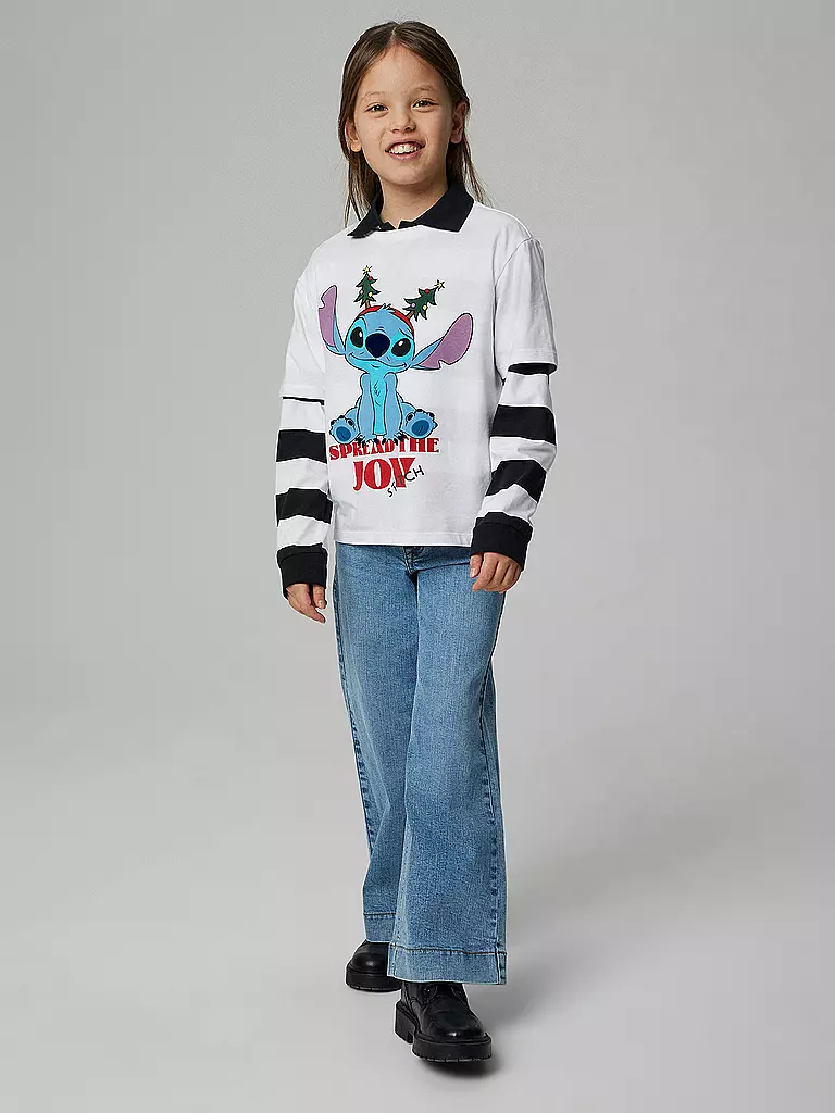 NAME IT | Mädchen T-Shirt NKFAKKA STITCH | weiss