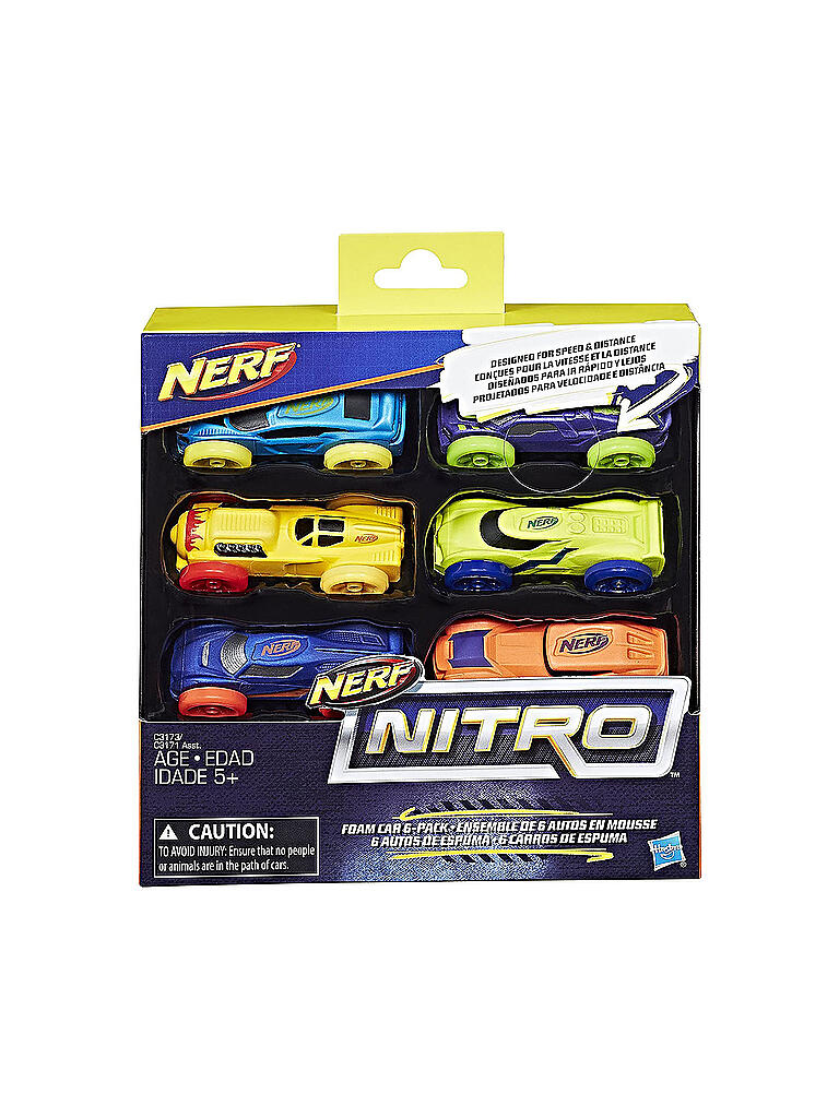 NERF | Nerf Nitro Soft Racer 6er Pack | transparent