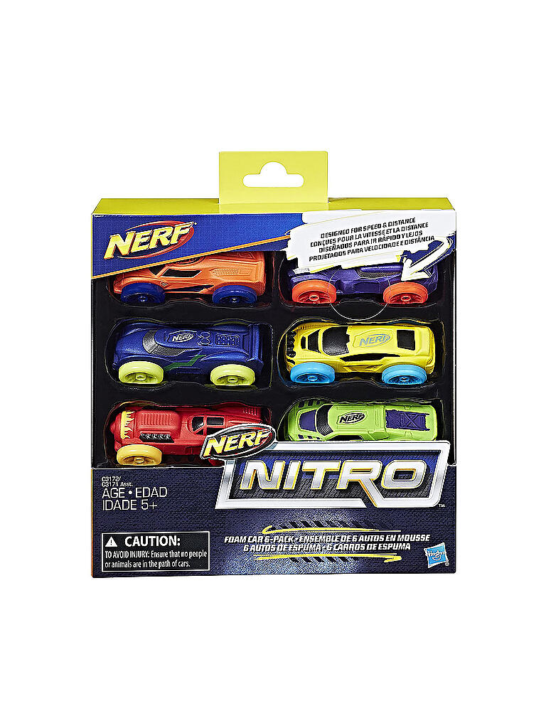 NERF | Nerf Nitro Soft Racer 6er Pack | transparent
