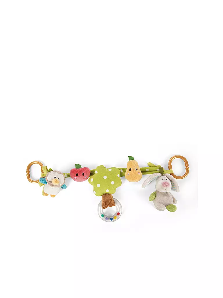 NICI | Kinderwagenkette Hase und Eule 40cm | bunt