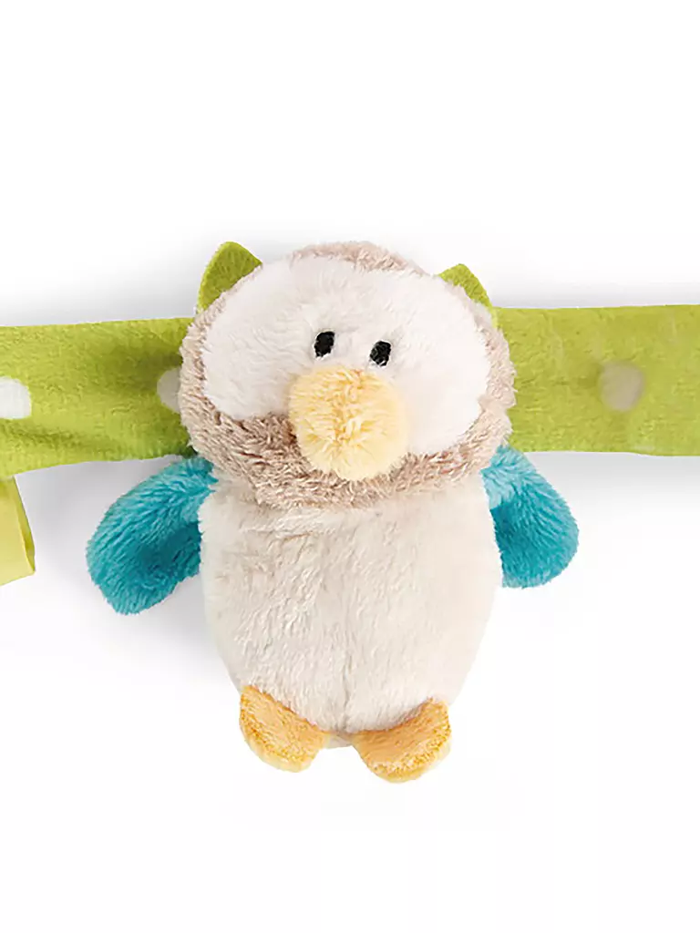 NICI | Kinderwagenkette Hase und Eule 40cm | bunt