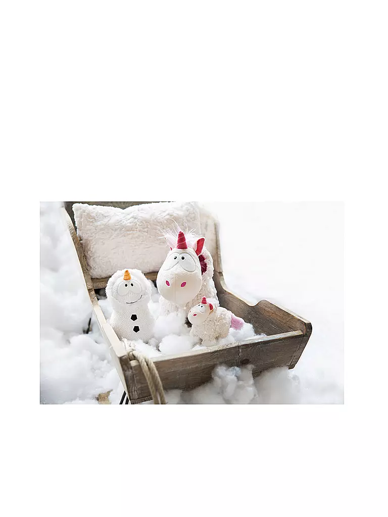 NICI | Kissen Einhorn Theodor mit Schneeanzug | bunt