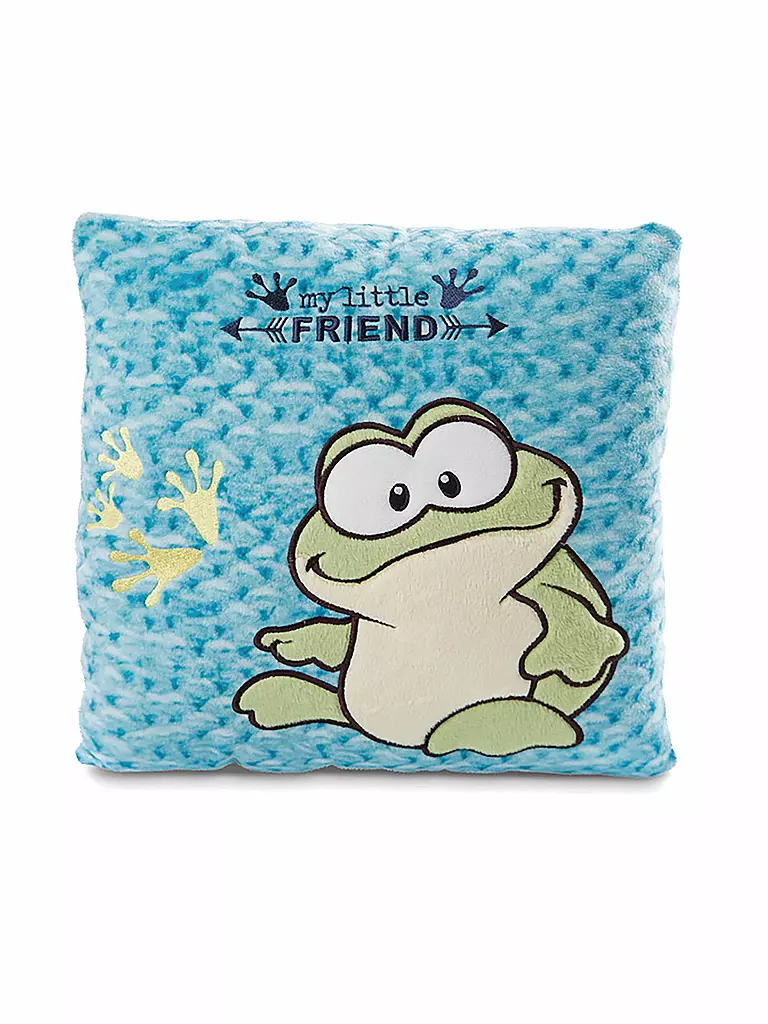 NICI | Kissen Frosch quadratisch | blau
