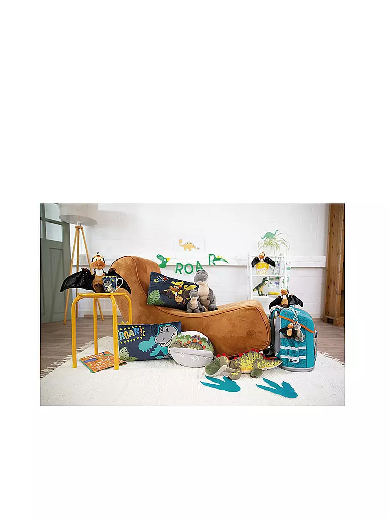 NICI | Kissen mit Wendefunktion - Glow in the dark Dino | bunt