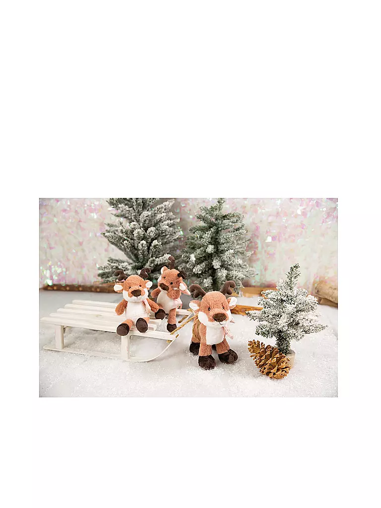 NICI Reno Jonte Peluche 25 Cm - Suave, Sostenible, Juguete Navideño Para Niños
