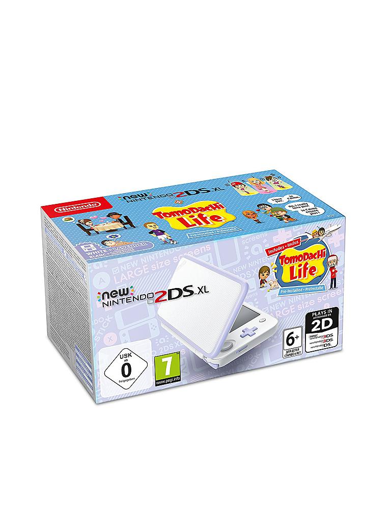 NINTENDO 3DS | New Nintendo 2DS XL Konsole (Weiss/Lavendel) inklusive Tomodachi Life  | 
