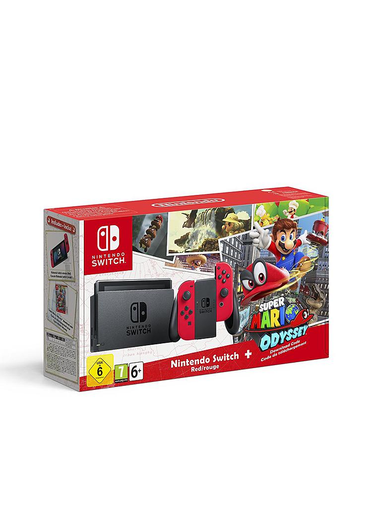 NINTENDO SWITCH | Nintendo Switch Konsole Rot inkl. Mario Odyssey  | 
