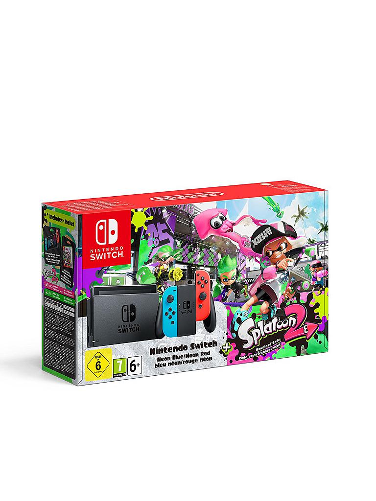 NINTENDO SWITCH | Nintendo Switch-Konsole Neon-Blau / Neon-Rot inkl. Splatoon 2  | 
