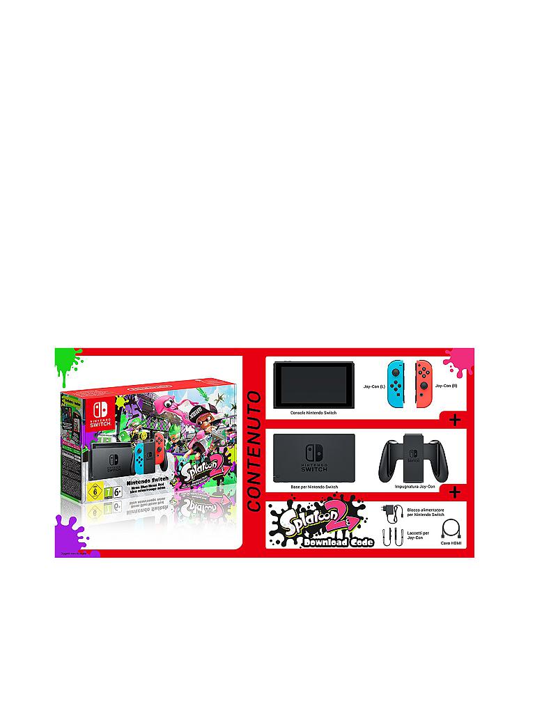 NINTENDO SWITCH | Nintendo Switch-Konsole Neon-Blau / Neon-Rot inkl. Splatoon 2  | 