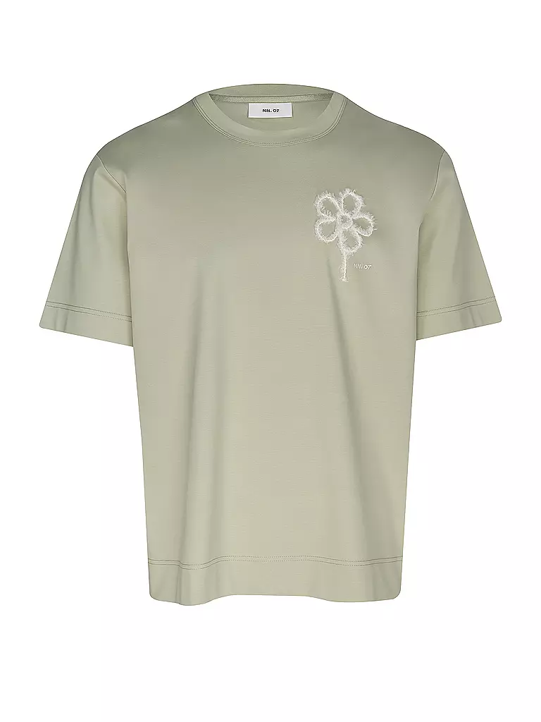 NN.07 | T-Shirt PEDRO EMB  | grün