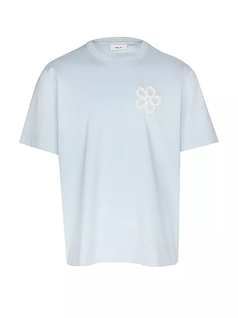 NN.07 | T-Shirt PEDRO EMB | hellblau