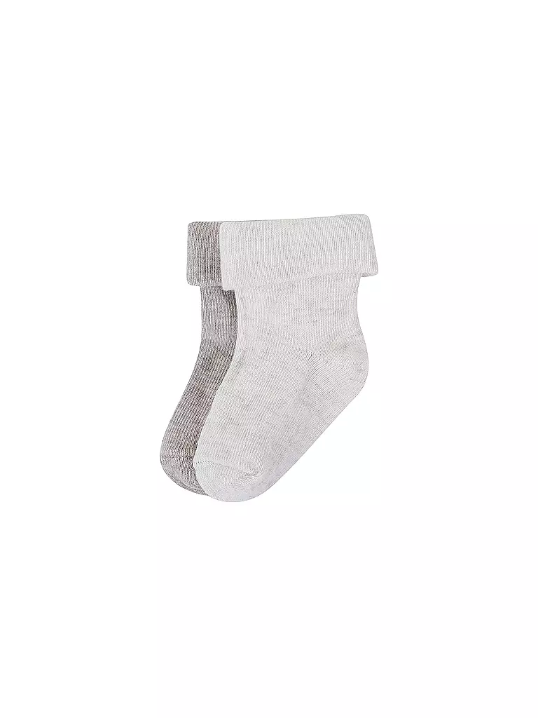 NOPPIES | Baby Socken 2er Pkg taupe mel | beige