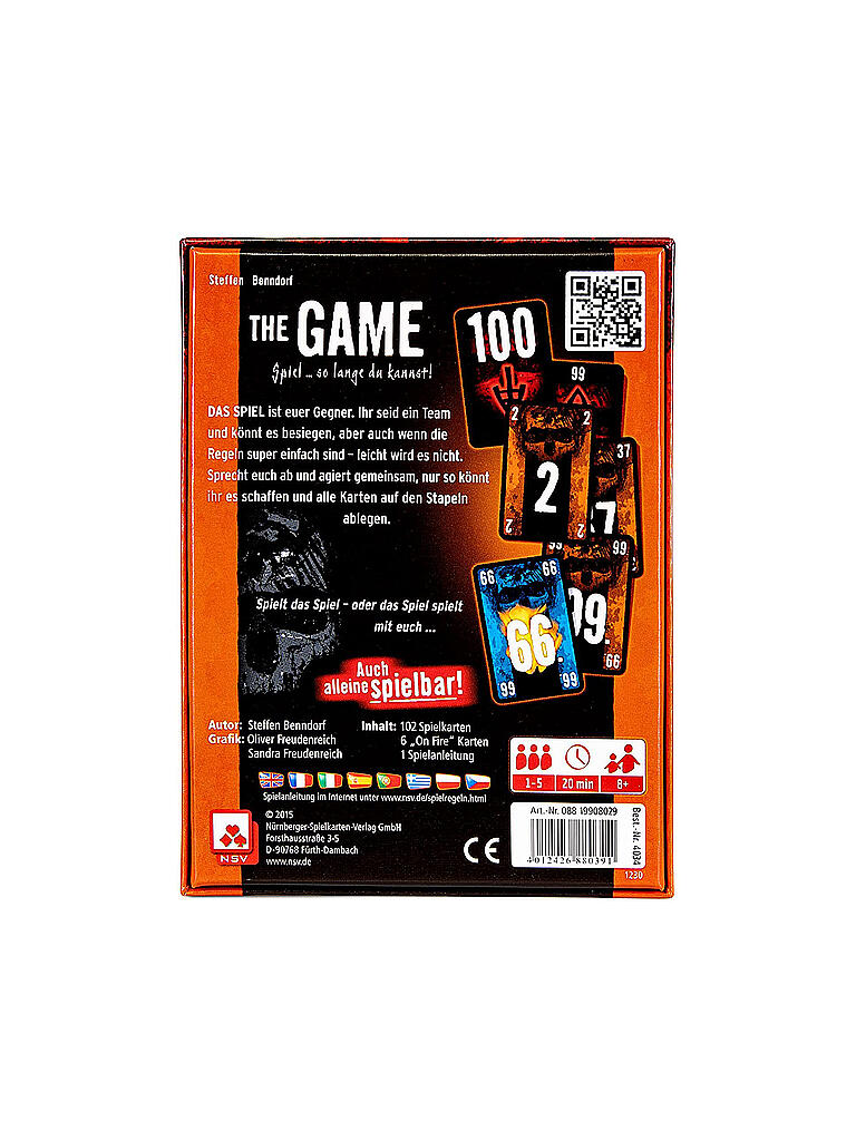 NSV | The Game - Kartenspiel | keine Farbe