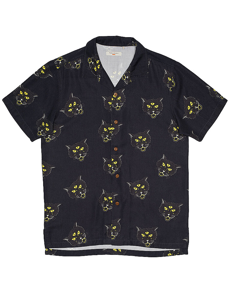 NUDIE JEANS Hemd Slim Fit schwarz