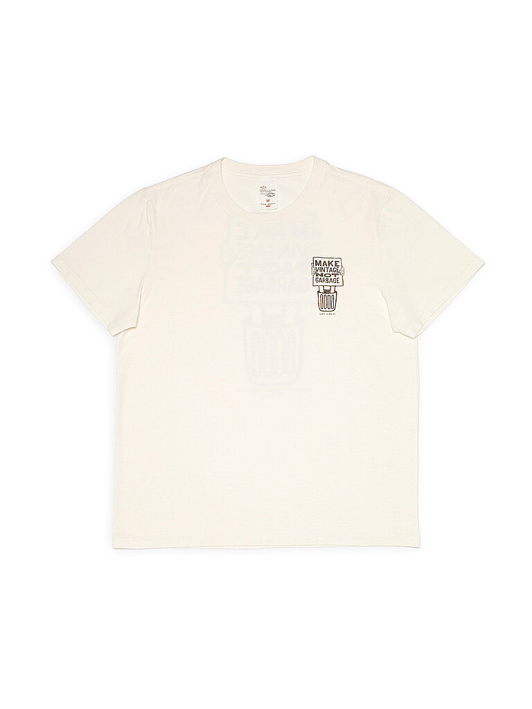 NUDIE JEANS T-Shirt ROY GARBAGE weiss