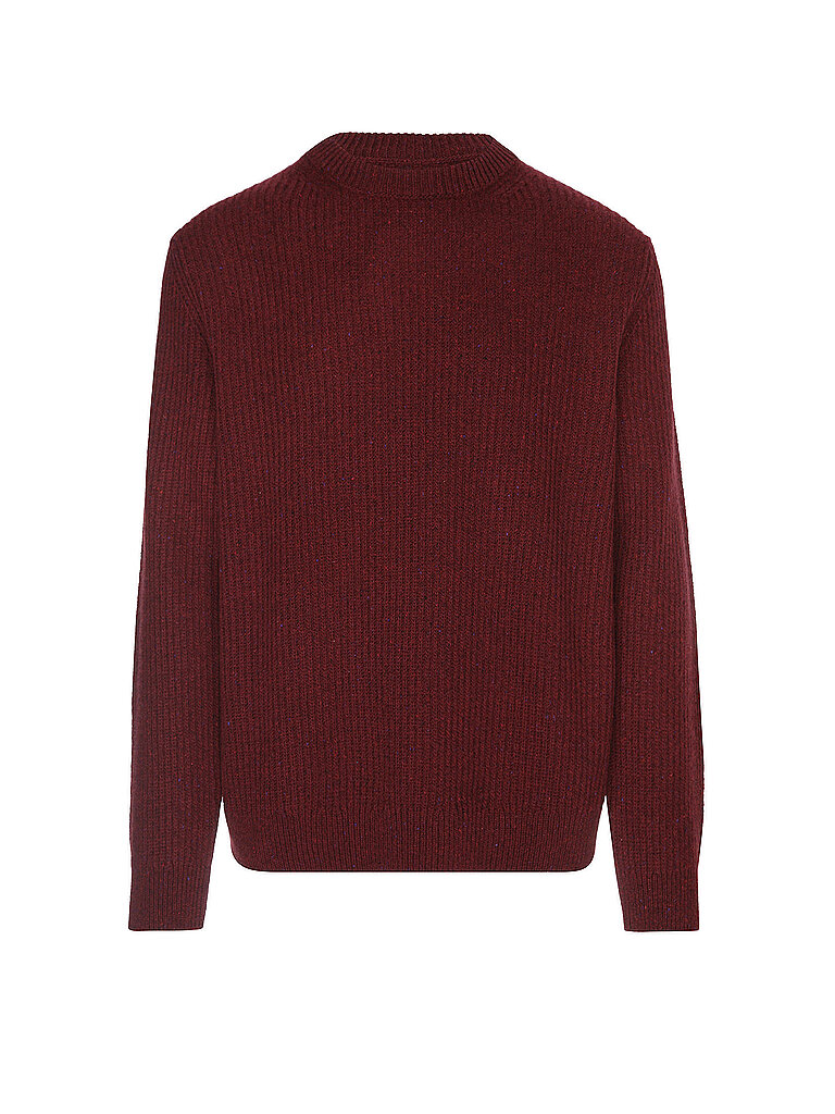 NUDIE JEANS Pullover AUGUST dunkelrot | L