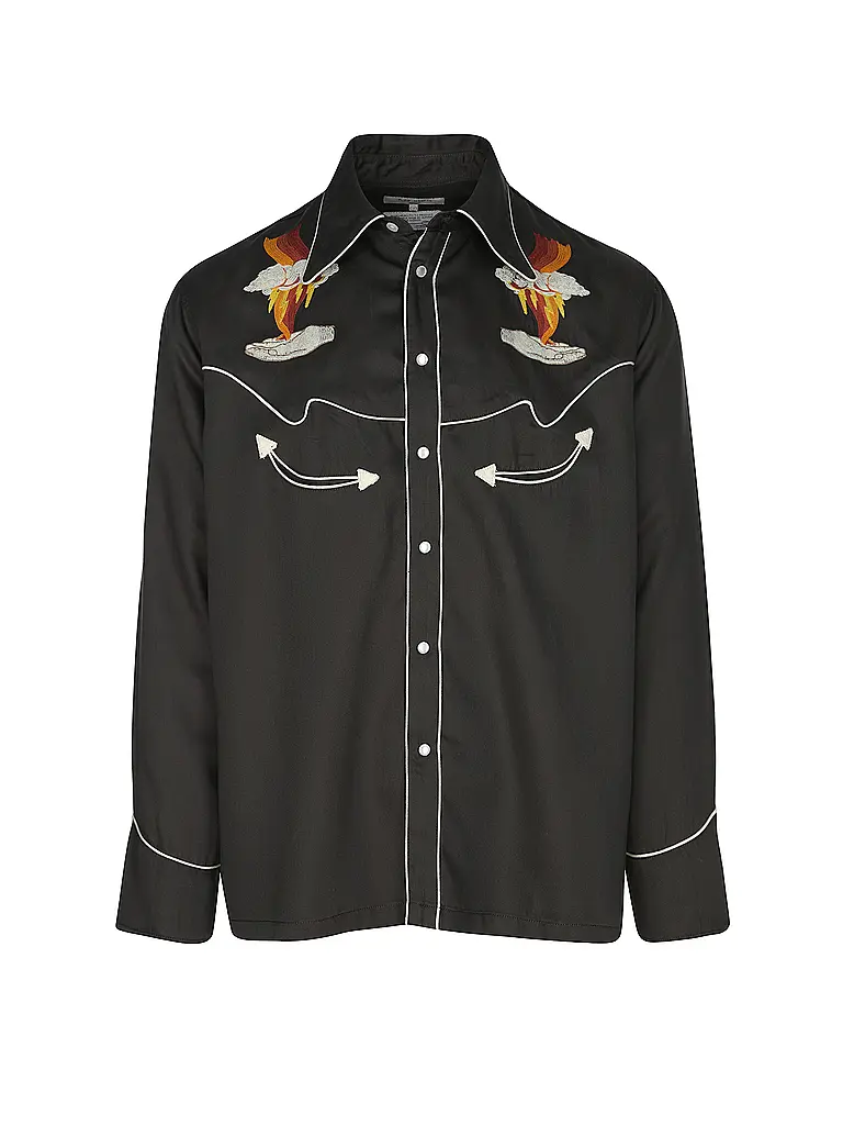 NUDIE JEANS | Hemd GONZO WESTERN | Schwarz