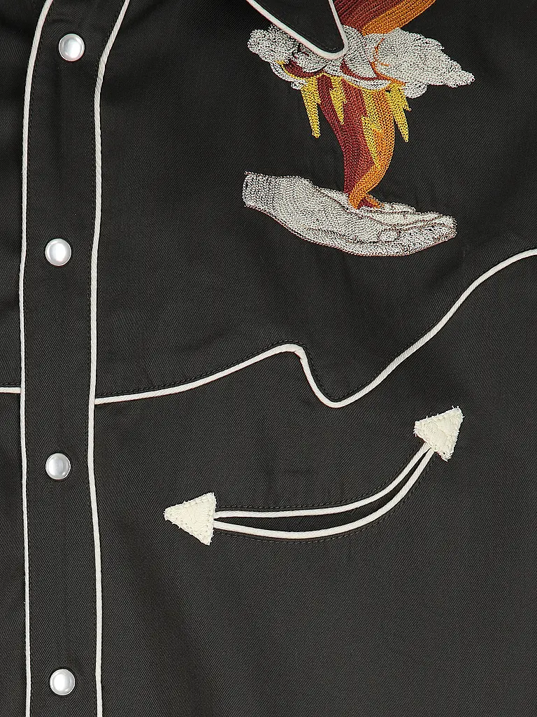 NUDIE JEANS | Hemd GONZO WESTERN | Schwarz