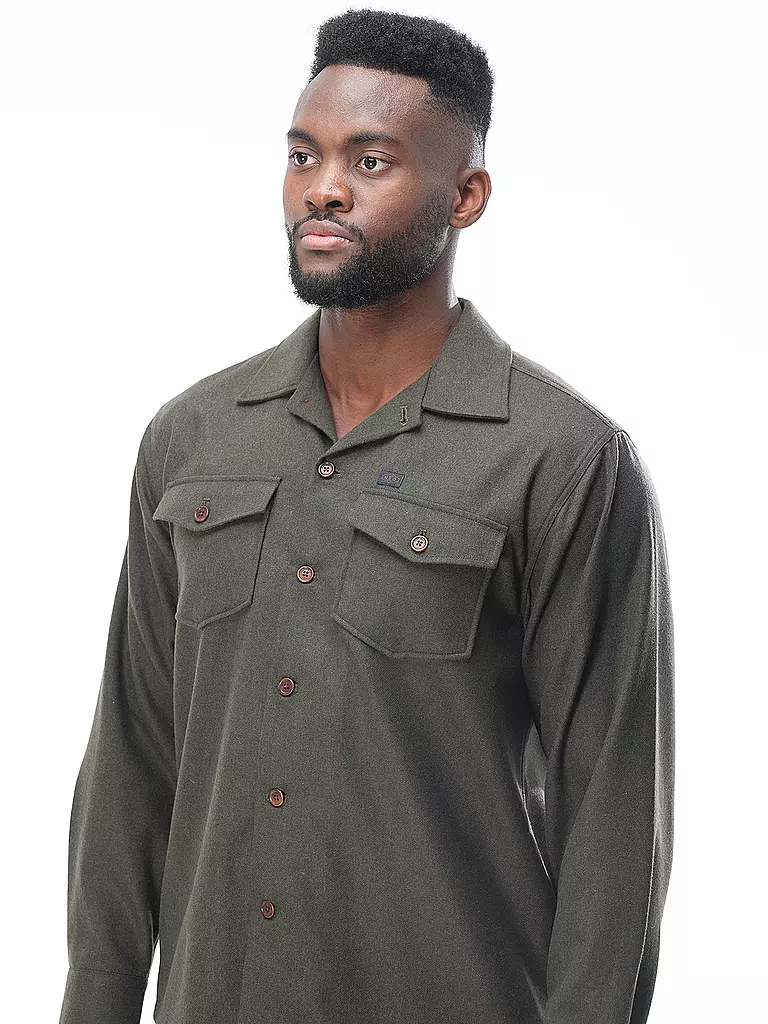 NUDIE JEANS | Overshirt  | dunkelgrün