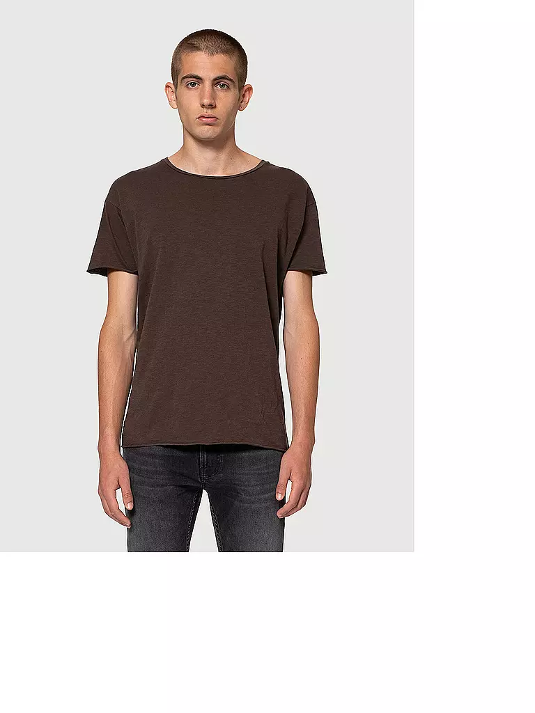 NUDIE JEANS | T-Shirt Roger | braun
