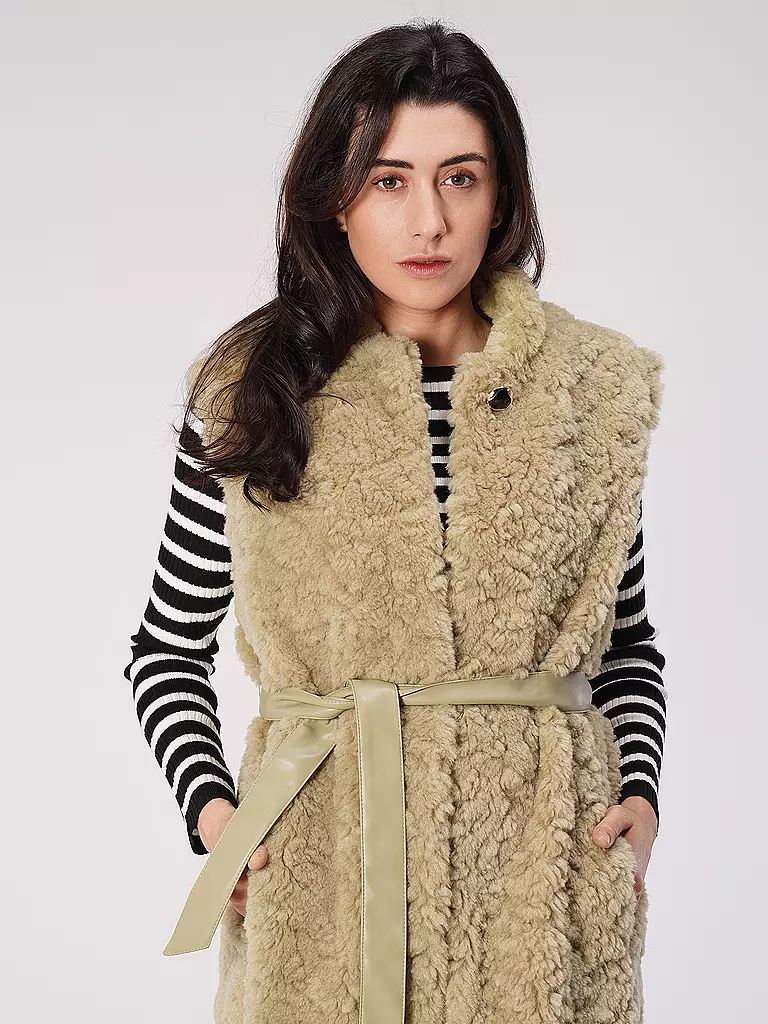 OAKWOOD | Gilet in Felloptik DESTINEE | beige