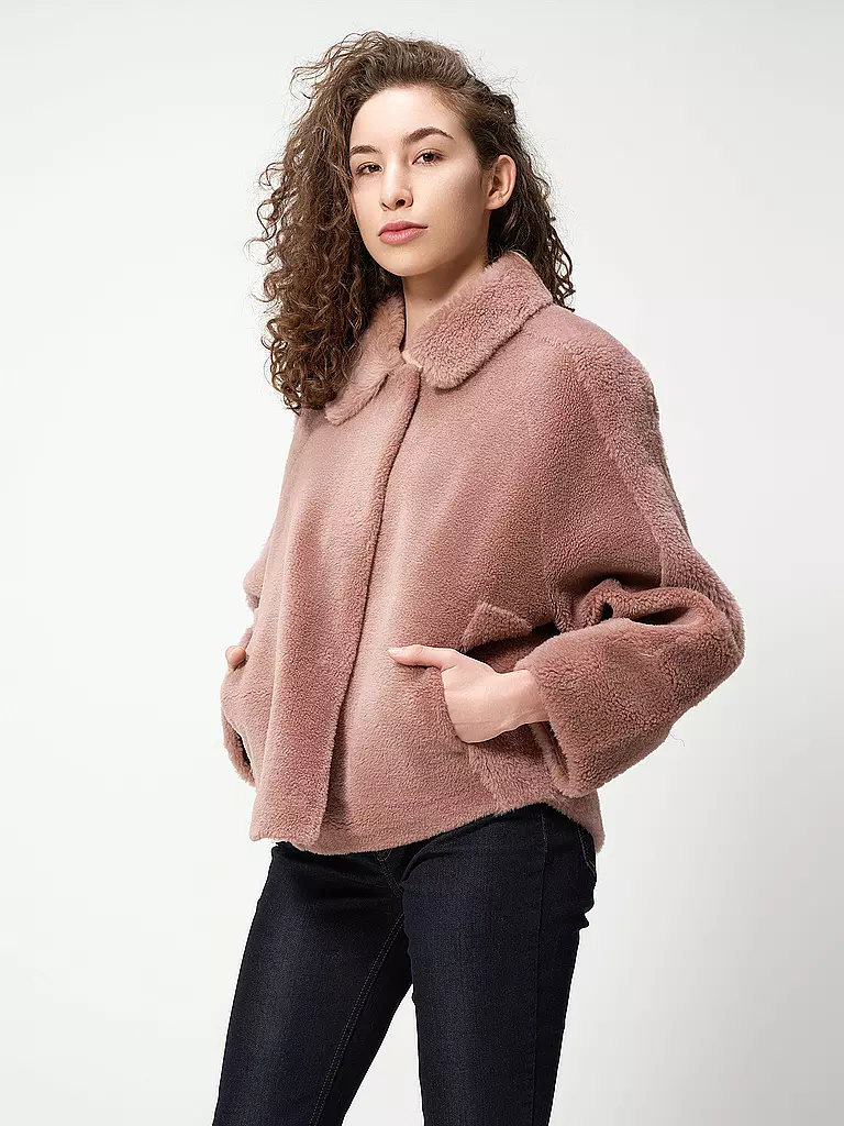 OAKWOOD | Wende Felljacke Helen | rosa