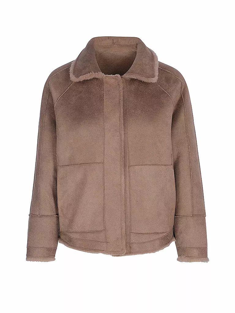 OAKWOOD | Wende Felljacke Helen | rosa