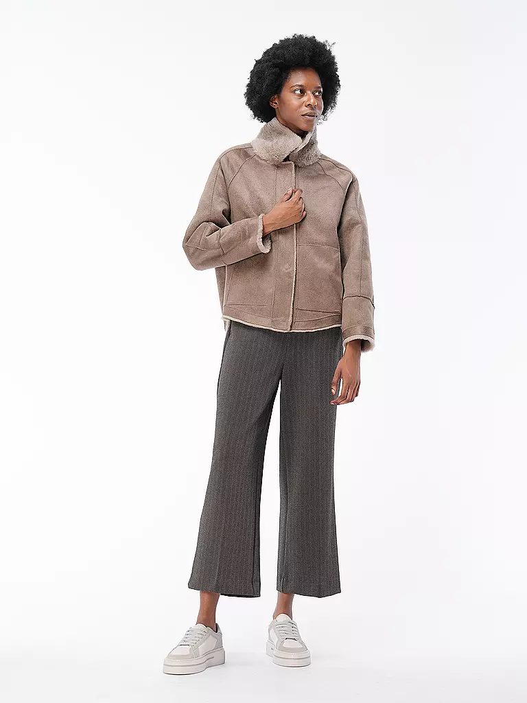 OAKWOOD | Wendejacke in Felloptik HELEN | hellbraun