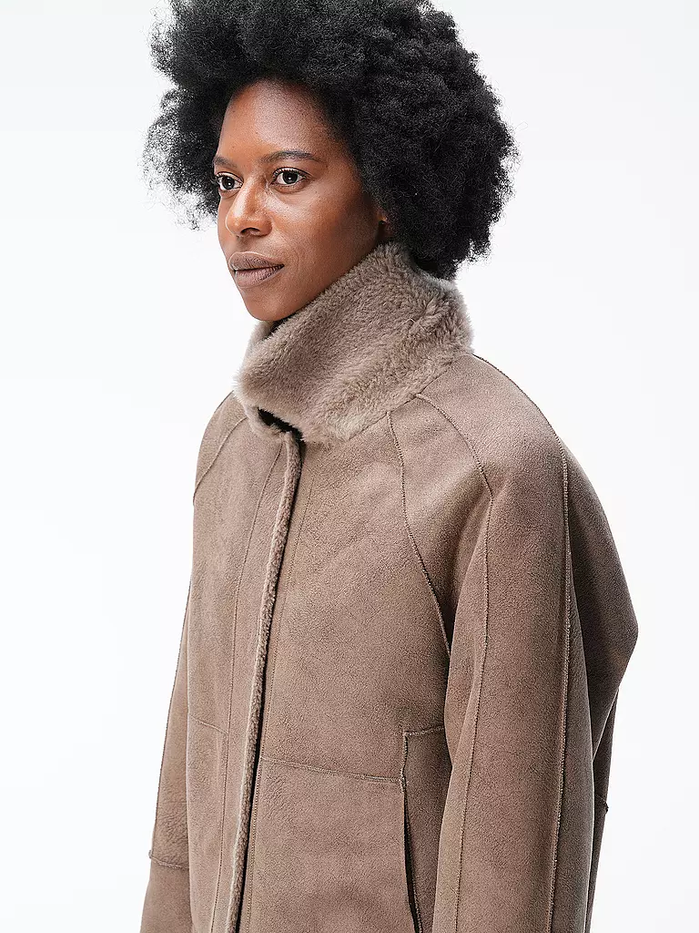 OAKWOOD | Wendejacke in Felloptik HELEN | hellbraun