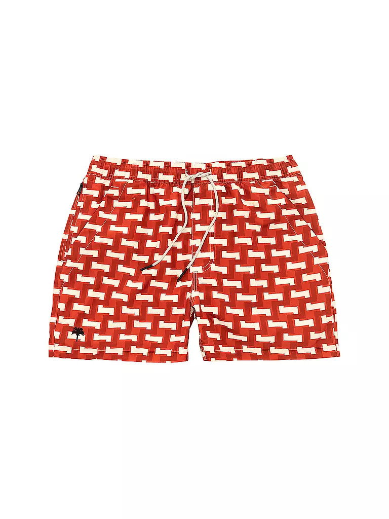 OAS | Badeshorts LAYER ZIG | rot