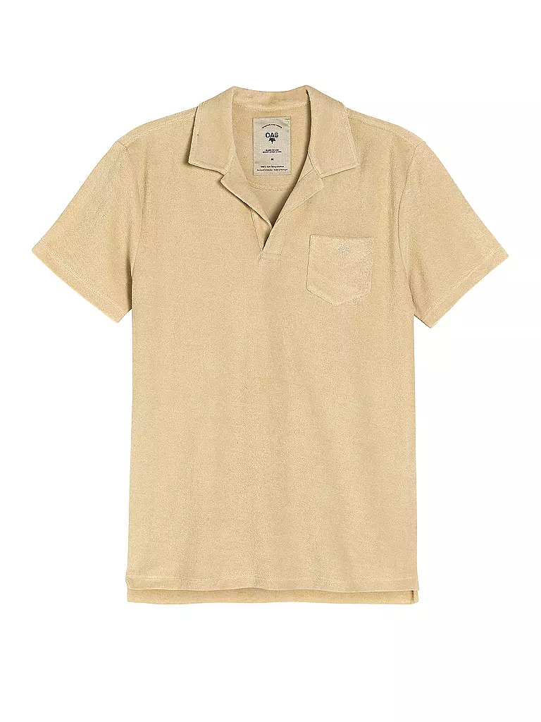 OAS | Frottee Poloshirt | beige