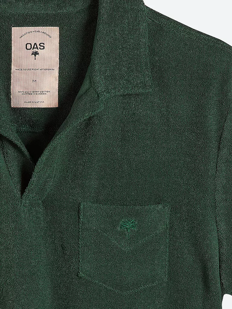 OAS | Frottee Poloshirt | grün