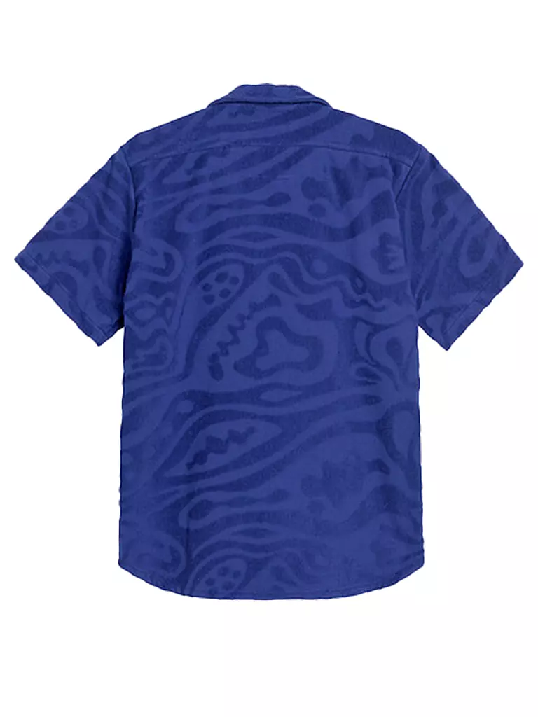 OAS | Frottee Poloshirt | blau