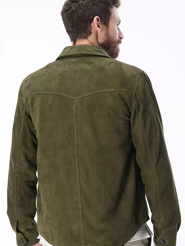 OFFICINE GENERALE | Lederjacke SID | olive