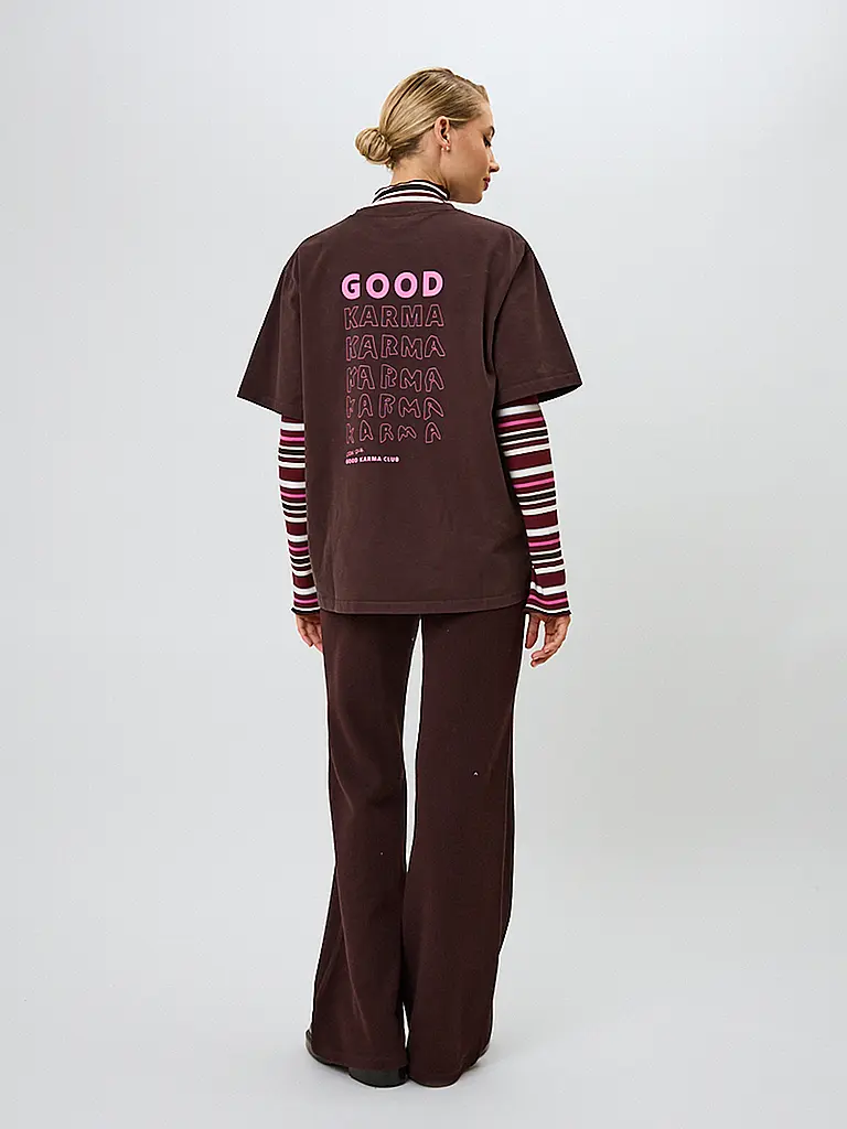 OH APRIL | T-Shirt GOOD KARMA | Braun