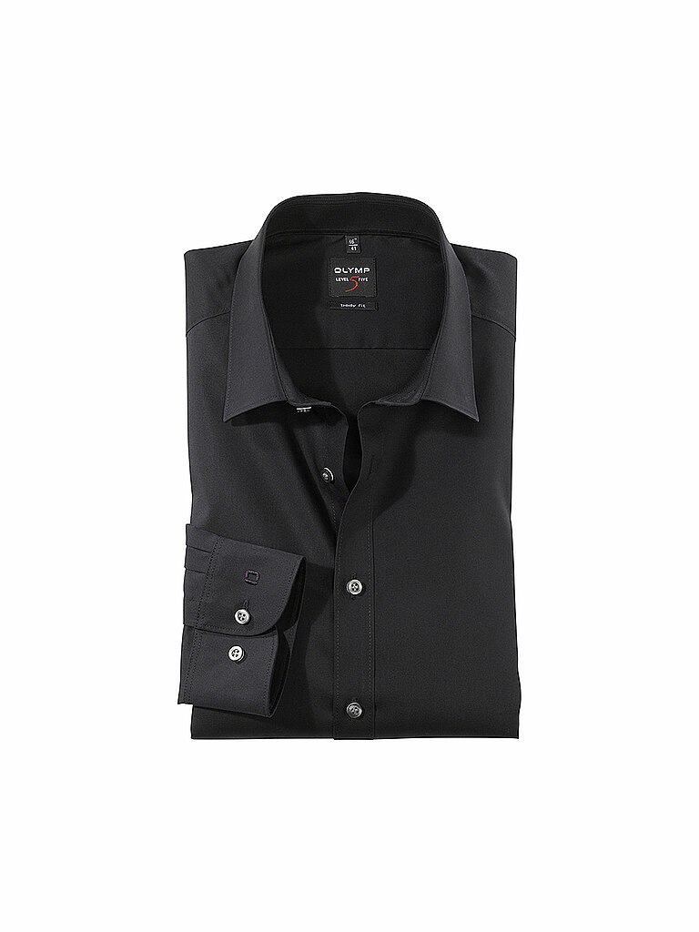 OLYMP LEVEL FIVE Hemd Body Fit ( extra lange Ärmel ) schwarz | 38