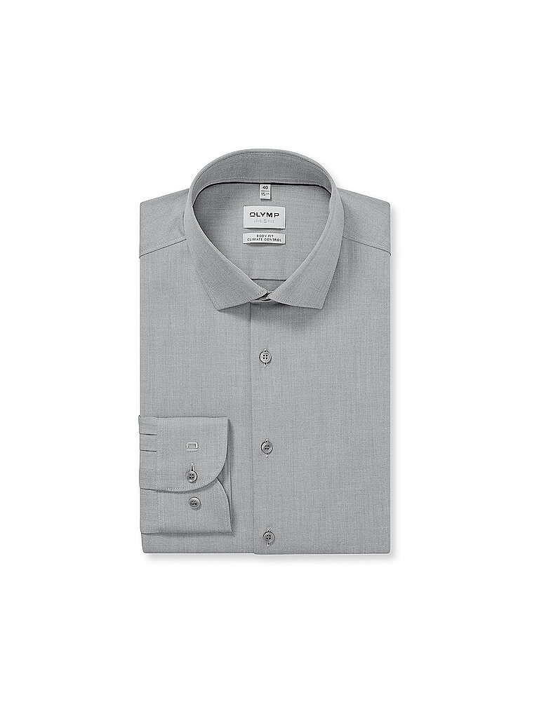 Hemd Body Fit grau 45 herren