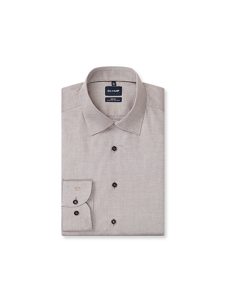 OLYMP LEVEL FIVE Hemd Body Fit hellbraun | 38