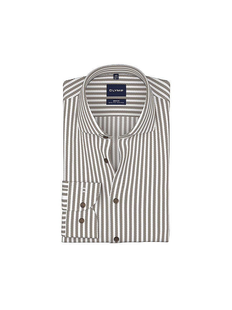 OLYMP LEVEL FIVE Hemd Slim Fit  braun | 38