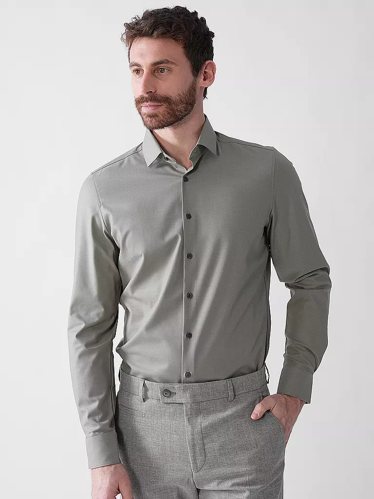 OLYMP LEVEL FIVE | Hemd Body Fit  | olive