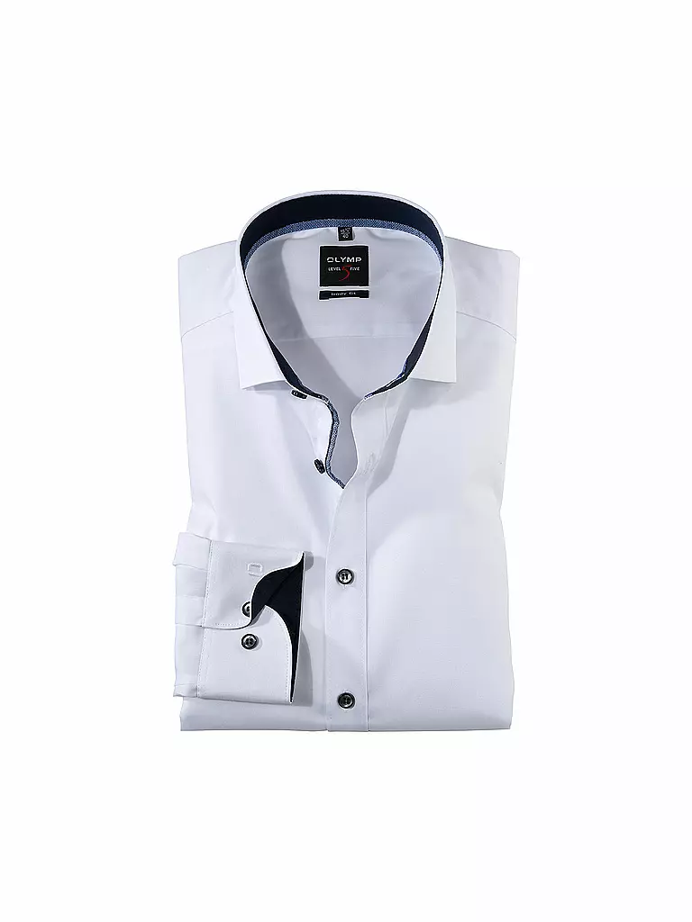OLYMP LEVEL FIVE | Hemd Body Fit Extralange Ärmel | weiss