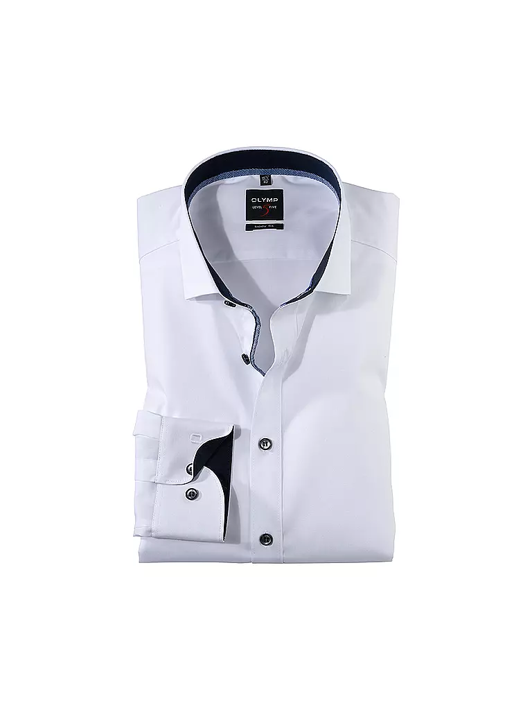 OLYMP LEVEL FIVE | Hemd Body-Fit | weiss